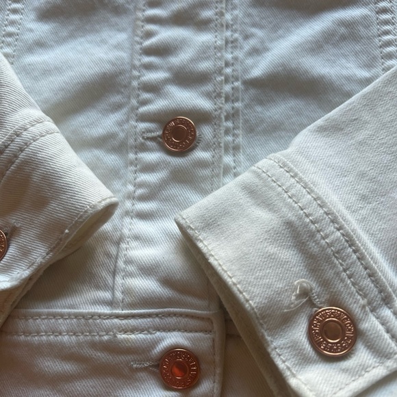 EUC White Original Levi Strauss Trucker Jacket with Copper Colored Buttons (C1) - Picture 2 of 6